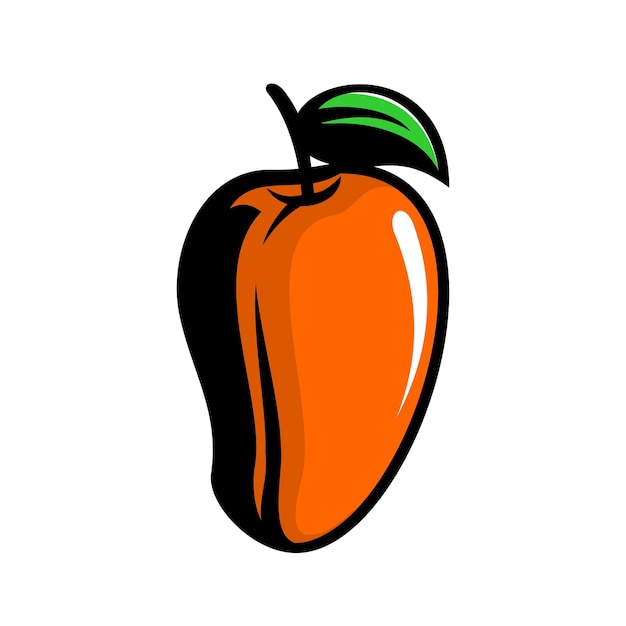 Vektor für die illustration des logos der frischen mango