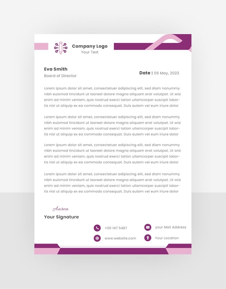 Vektor vektor für kreative briefkopf-design-vorlagen