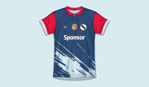 Vektor-Fußballtrikot-Design für Sublimation-Sport-T-Shirt-Design