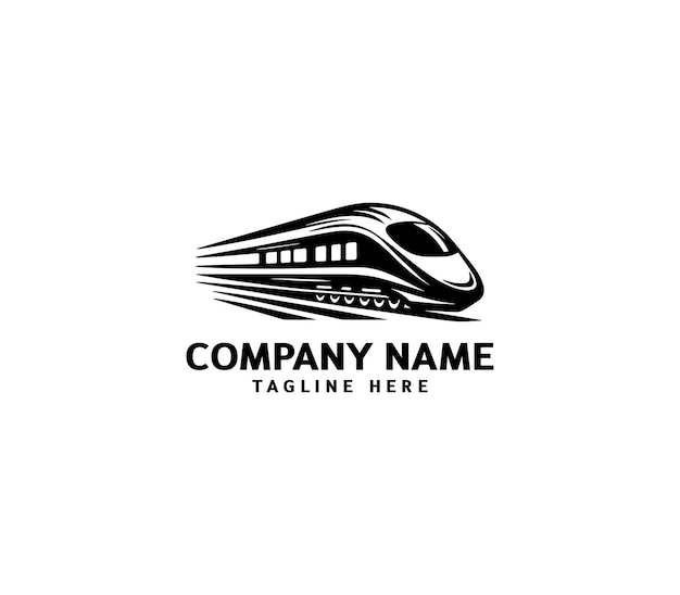 Vektor-futuristisches Zug-Logo-Design Moderne Zug-Template Logo-Schilder Hochgeschwindigkeitszug Logo-Konzept