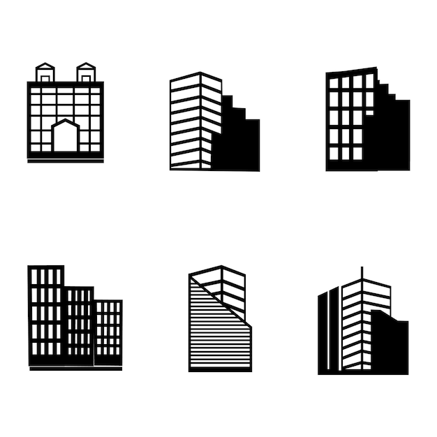 Vektor-Gebäude und Architektur-Satz-Illustration