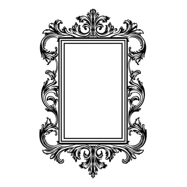Vektor, Geschnitzt, Rahmen, Ornament