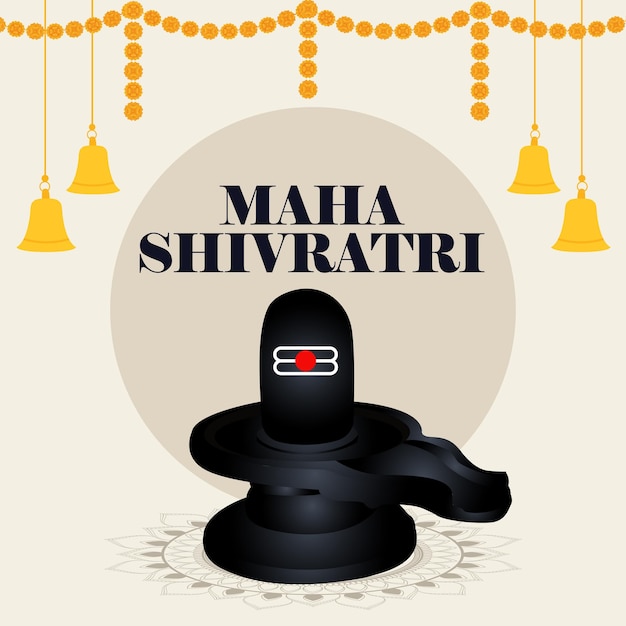 Vektor glückliches maha shivratri festival religiös