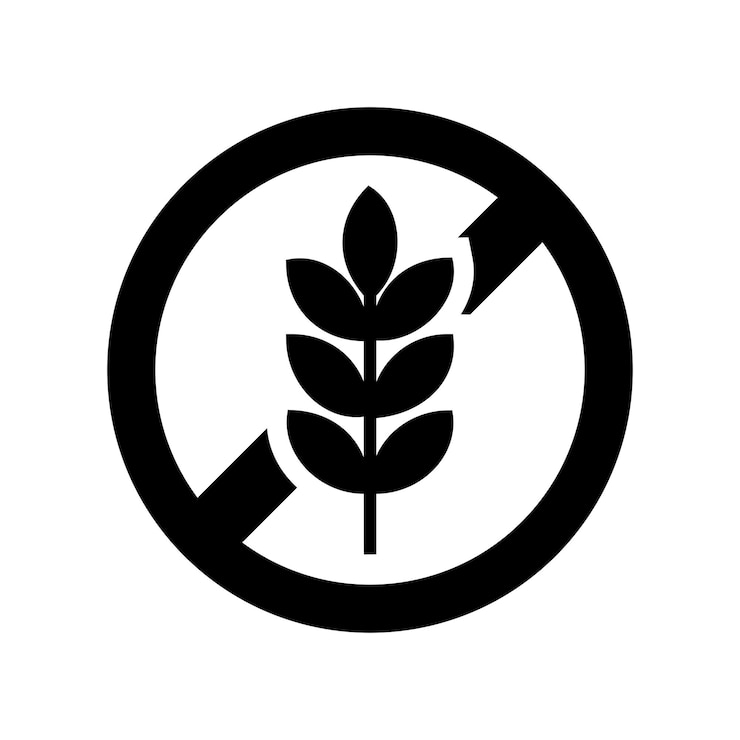 Vektor vektor glutenfreier symbolvektor. vektorsymbol des glutenfreien etiketts.