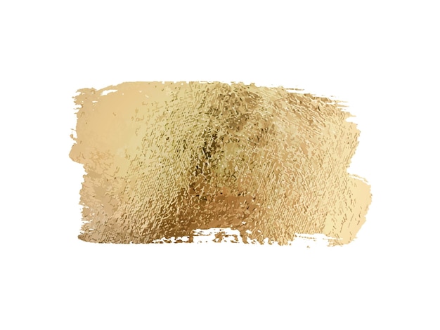 Vektor-Goldfarben-Abstrich-Strich-Fleck, abstraktes Gold, glitzernde, strukturierte Kunst-Illustration, Pinselstrich