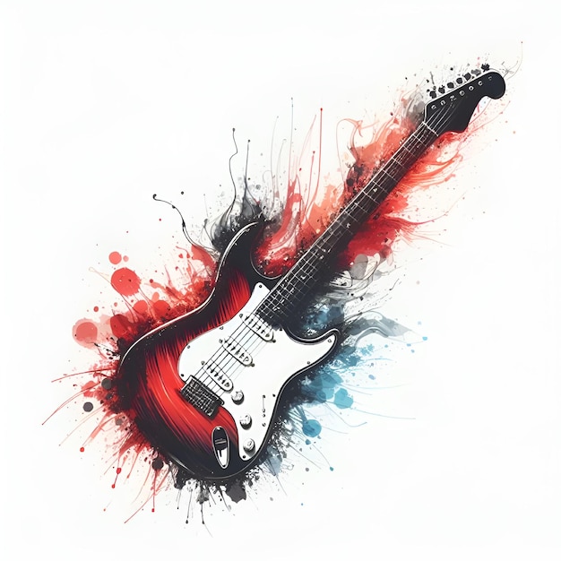 Vektor vektor-guiter-logo