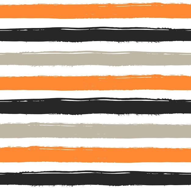 Vektor vektor handgezeichneter gestreifter hintergrund. orange, graue und schwarze pinselstriche. grunge-streifen, modern