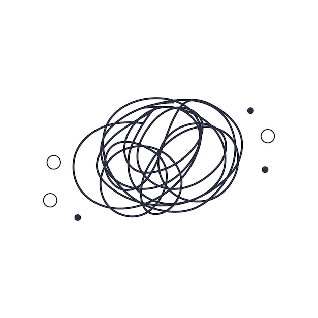 Vektor vektor handgezeichnetes doodle abstrakte verworrene kritzelvektor zufällige chaotische linien