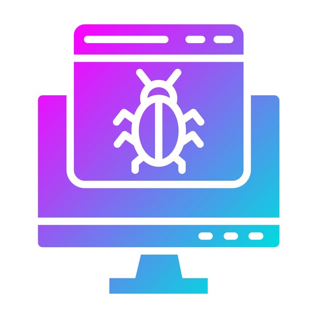 Vektor-Icon-Design-Illustration mit Fehlern