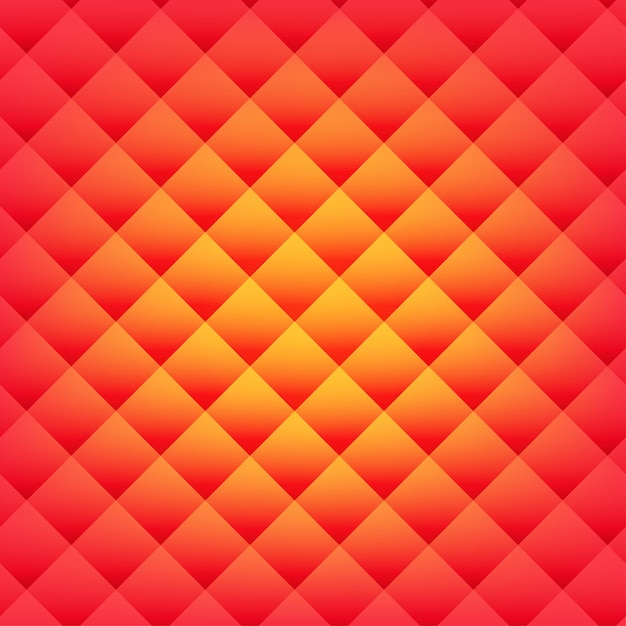 Vektor-Illustration abstrakter roter und orangefarbener quadratischer Hintergrund für Karte oder Abdeckung