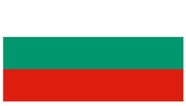 Vektor-Illustration der Flagge Bulgariens