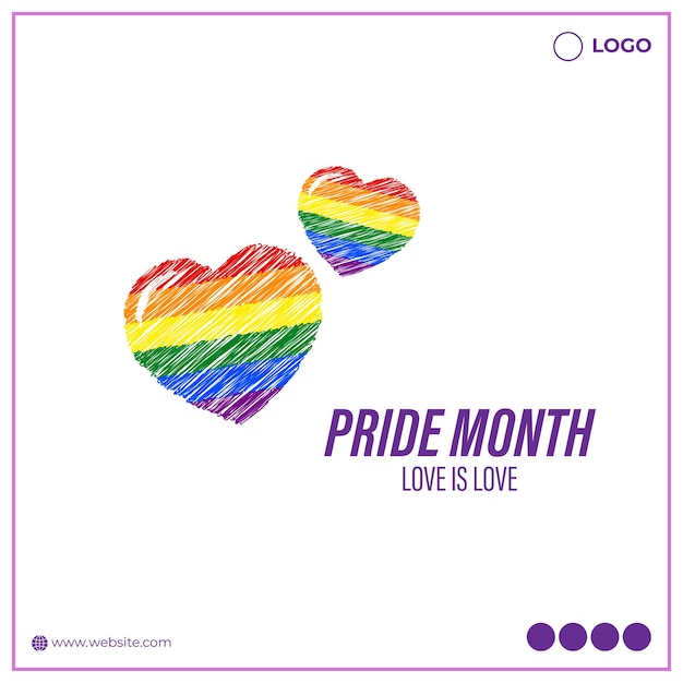 Vektor-illustration der happy pride month social-media-story-feed-mockup-vorlage