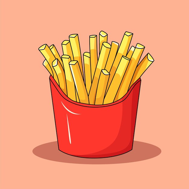 Vektor-illustration der pommes frites