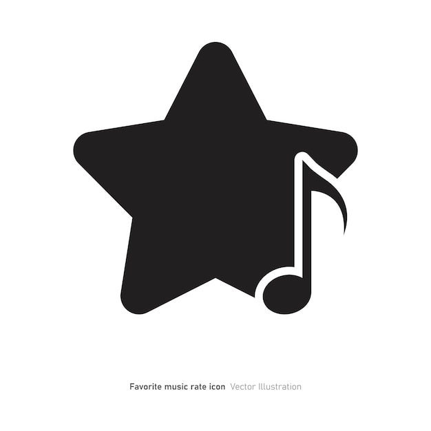 Vektor-illustration des designs des lieblingsmusik-rate-symbols