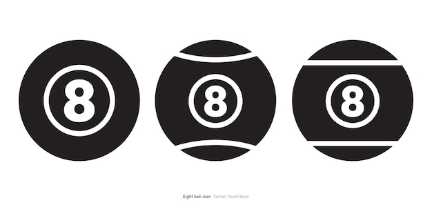 Vektor-illustration des designs von eight ball icon