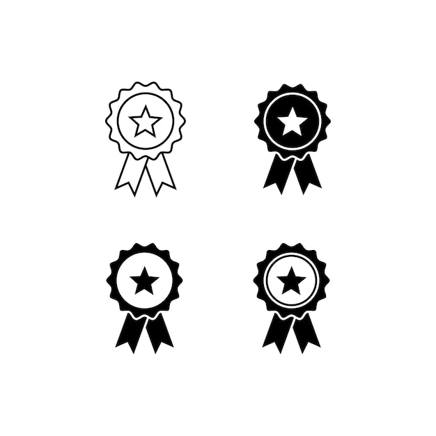 Vektor-Illustration des Icon-Sets für die Zulassung des zertifizierten Abzeichens isoliert