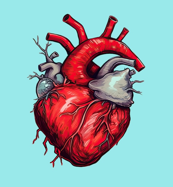 Vektor-Illustration des menschlichen Herzens