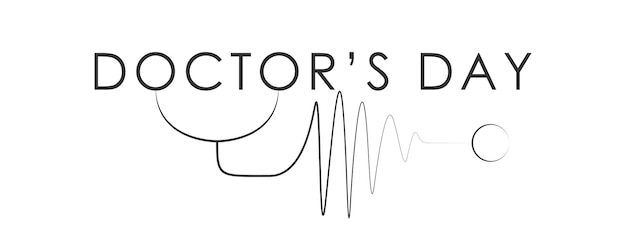Vektor-illustration des national doctor's day. flaches, handgezeichnetes logo und typografie-design.