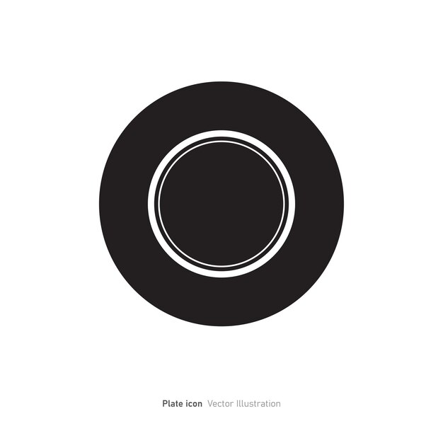 Vektor-Illustration des Platten-Ikonendesigns