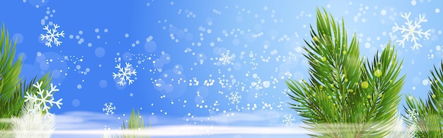 Vektor-Illustration für Hallo Winter-Hintergrund