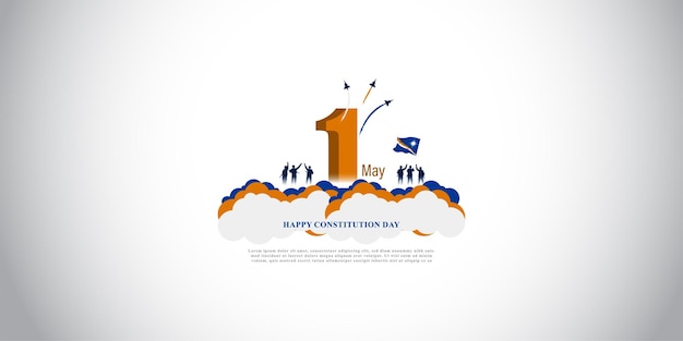 Vektor-Illustration für Happy Constitution Day Marshallinseln