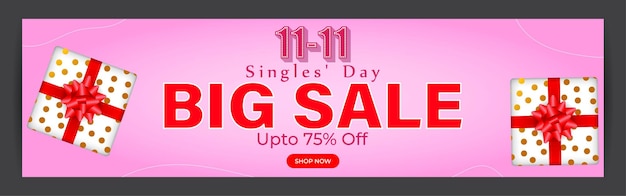 Vektor-illustration für singles day sale-banner