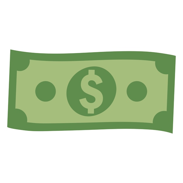 Vektor-Illustration im flachen Stil der Dollar-Banknotenwelle