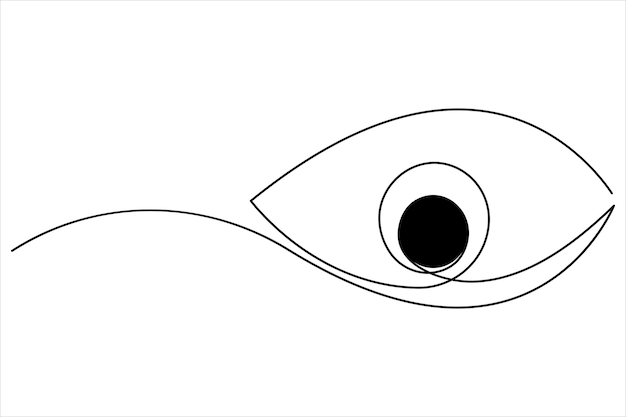Vektor-Illustration kontinuierliche Auge eine Linie Zeichnung