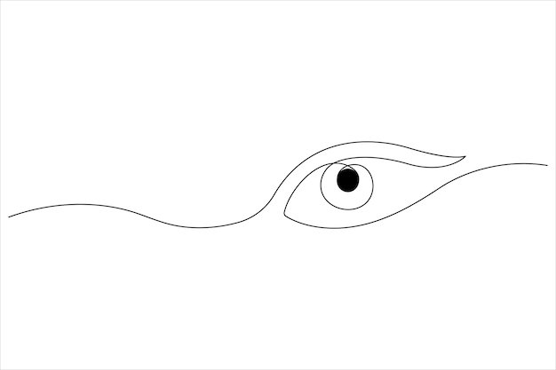 Vektor-Illustration kontinuierliche Auge eine Linie Zeichnung