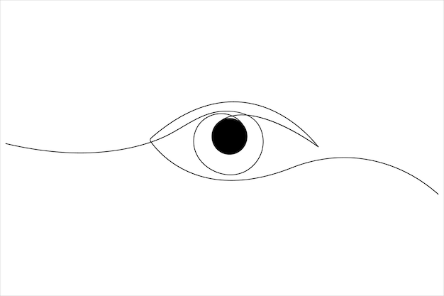 Vektor-Illustration kontinuierliche Auge eine Linie Zeichnung