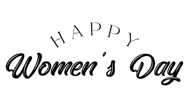 Vektor vektor-illustration mit happy womens day-buchstaben