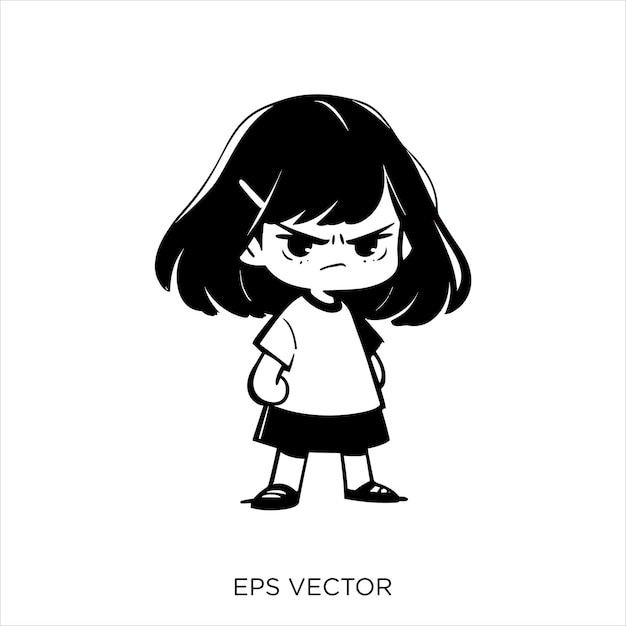 Vektor-illustration, vektor-illustration, chibi, chibi-illustration, chibi-kunst, bearbeitbarer vektor