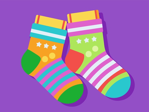 Vektor vektor-illustration von baby-socken