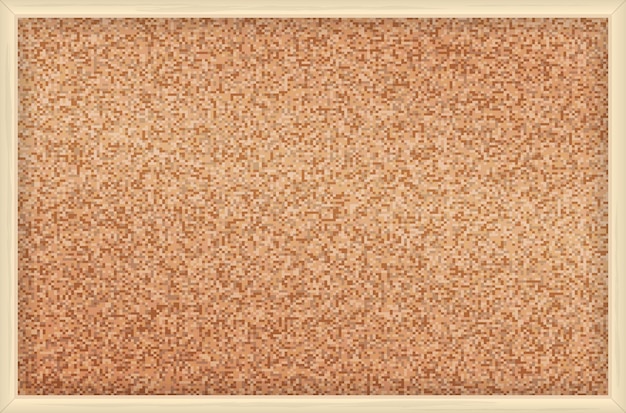 Vektor vektor-illustration von blank cork board mit holzrahmen