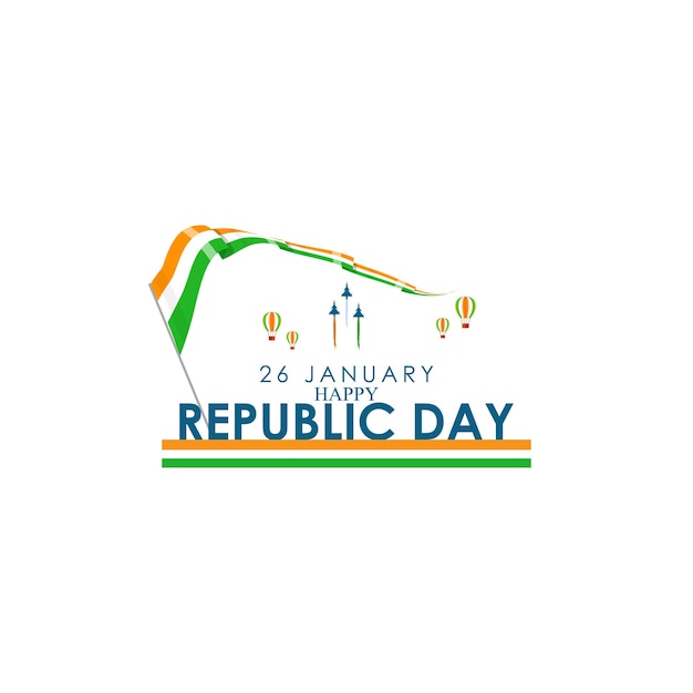 Vektor-illustration von happy indian republic day 26. januar