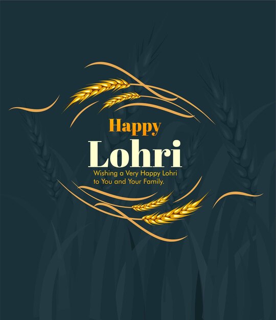 Vektor-illustration von happy lohri feiertagsfest von punjab indien mit schönem hintergrund