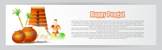 Vektor-illustration von happy pongal