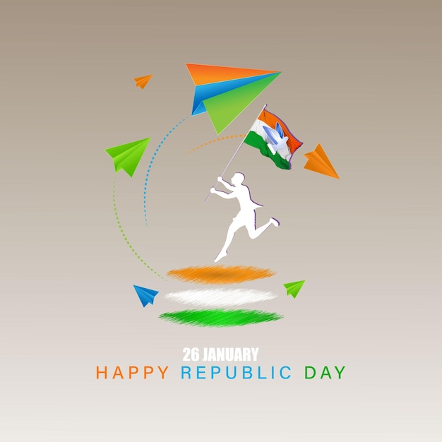 Vektor-illustration von happy republic day banner