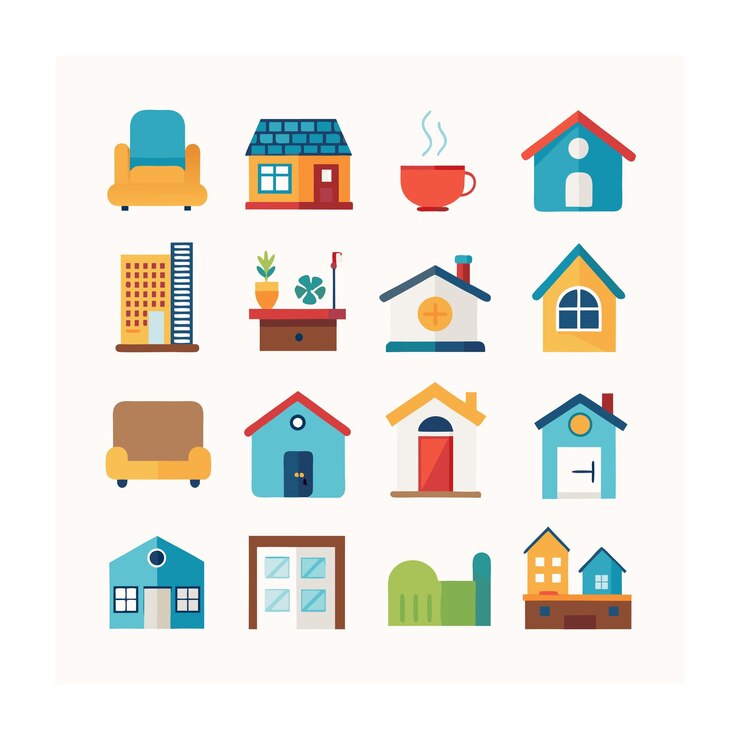 Vektor-Illustration von Home und Living Icon Set