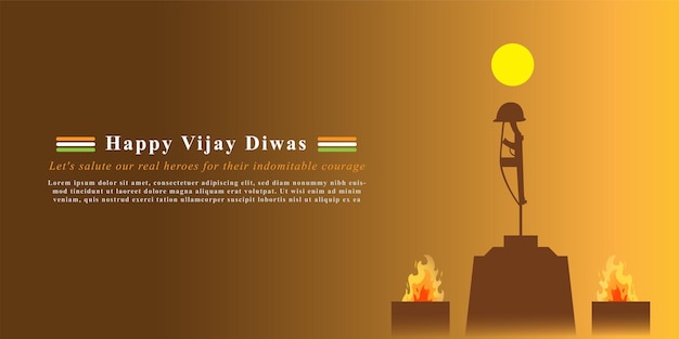 Vektor-illustration von indien vijay diwas-banner