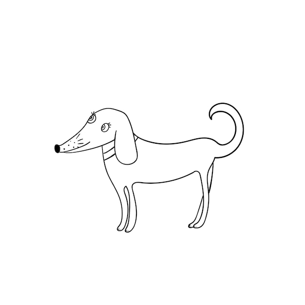 Vektor-Illustration von niedlichen Cartoon-Hund