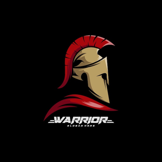 Vektor-Illustrationsdesign für das Spartan Warrior-Logo, Vorlage für das Warriors-Logo-Design, kreatives Design