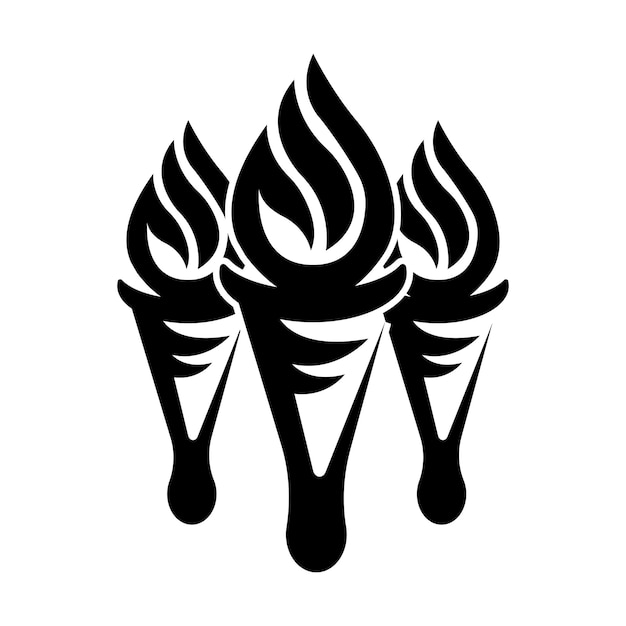 Vektor vektor-illustrationsdesign für das torch-logo-symbol