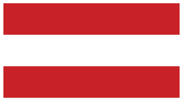 Vektor vektor-illustrationsflagge österreichs