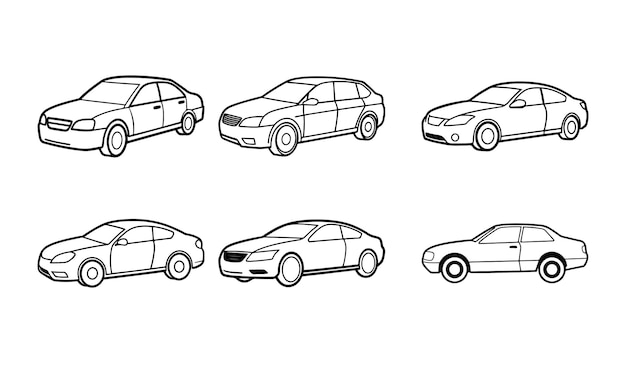 Vektor-Illustrationskunst für Auto-Ikonen