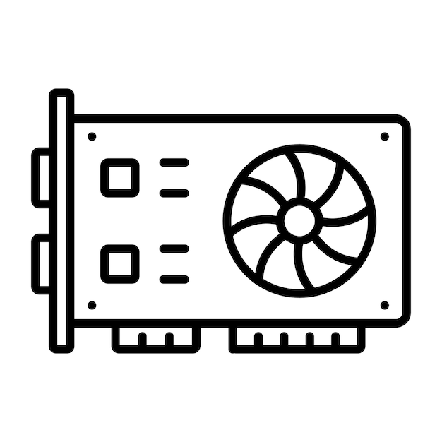 Vektor-Illustrationsstil der Grafikkarte