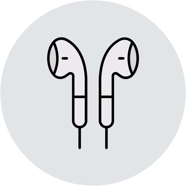 Vektor-Illustrationsstil für Kopfhörer