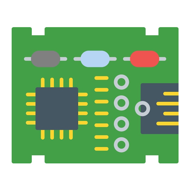 Vektor vektor-illustrationsstil für pcb-platten