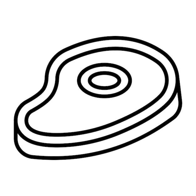 Vektor-Illustrationsstil für Steaks