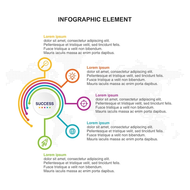 Vektor-infografik-geschäft für die präsentation